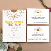 Invitation Raffin de couche rustique baby shower Sun