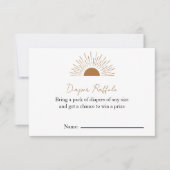 Invitation Raffin de couche rustique baby shower Sun (Devant)
