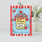 Invitation Raffin italien de couche de tomate cerise (Debout devant)