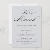 Invitation Raffiné| Brunch post-Mariage gris mou (Devant)