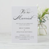 Invitation Raffiné| Brunch post-Mariage gris mou (Debout devant)