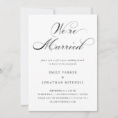 Invitation Raffiné| Brunch post-Mariage noir et blanc (Devant)