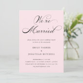 Invitation Raffiné| Brunch post-Mariage rose pâle (Debout devant)