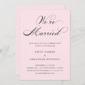 Invitation Raffiné| Brunch post-Mariage rose pâle (Devant / Derrière)