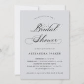 Invitation Raffiné | Calligraphie sur la Fête des mariées gri (Devant)