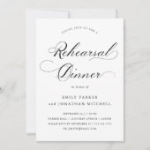 Invitation Raffiné | Dîner de répétition Mariage de calligrap (Devant)