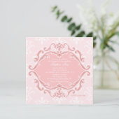 Invitation Raffinement Rose (Debout devant)