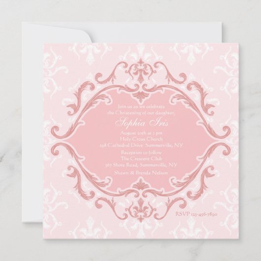 Invitation Raffinement Rose (Devant)