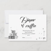 Invitation Raffle de couches noires et blanches (Devant)