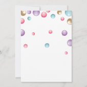 Invitation Rainbow 14th Birthday Party, Fille Balloon Rose (Dos)