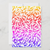 Invitation Rainbow Art Peinture Fille de fête d'anniversaire (Dos)