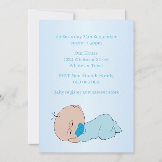 Invitation Rainbow Baby Boy Baby Shower (Dos)