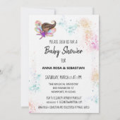 Invitation *~* Rainbow Baby Fairy Parties scintillant Douche  (Dos)