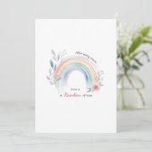 Invitation Rainbow Baby Miracle (Debout devant)