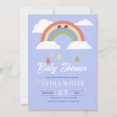 Invitation Rainbow Baby shower Invitation, Baby Boy Baby Show (Devant)
