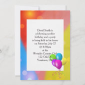 Invitation Rainbow Balloon Bokeh (Dos)