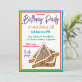 Invitation Rainbow Birday Party Australian Fairy Pread Food (Debout devant)
