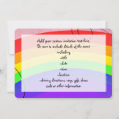 Invitation Rainbow Birls Fête d'Anniversaire (Dos)