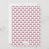 Invitation Rainbow Birmingham Enfants Rose Blue Turquoise Par (Dos)