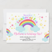Invitation Rainbow Birthday Invitation, Rainbow of Fun Invita (Devant)