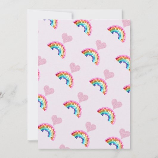 Invitation Rainbow Birthday Party (Dos)