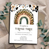 Invitation Rainbow Boho Floral 2e anniversaire