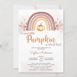 Invitation Rainbow Boho Un Baby shower Automne Un Peu Citroui