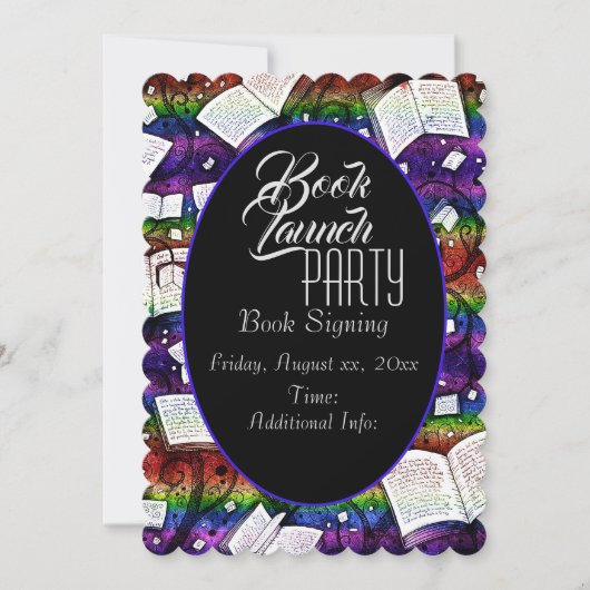 Invitation Rainbow Book Launch Party (Devant)