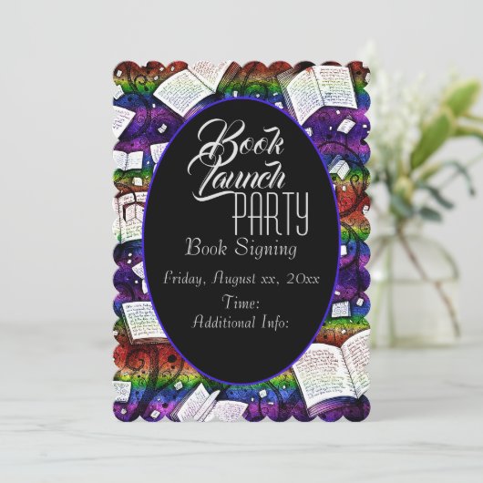 Invitation Rainbow Book Launch Party (Debout devant)