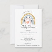 Invitation Rainbow Boy Baby shower Téléchargement numérique (Devant)