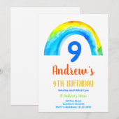 Invitation Rainbow Boys 9e anniversaire (Devant / Derrière)