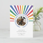 Invitation Rainbow Bridge photo Pet Sympathy Card (Debout devant)