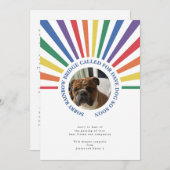 Invitation Rainbow Bridge photo Pet Sympathy Card (Devant / Derrière)