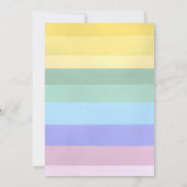 Invitation Rainbow Cake et Stars Premier anniversaire (Dos)