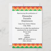Invitation Rainbow Chevron Diplôme de Photo pour Enfant Présc (Dos)
