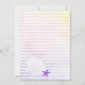 Invitation Rainbow Chevron Nautical Couples Douche (Dos)