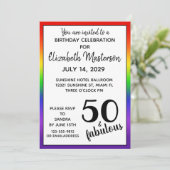 Invitation Rainbow Cinquante et fabuleux 50e anniversaire (Debout devant)