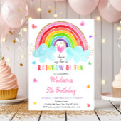 Invitation Rainbow Cloud Hearts Aquarelle Anniversaire