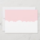 Invitation Rainbow Clouds Rose Girl Amusant Anniversaire Invi (Dos)