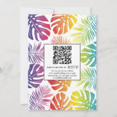 Invitation Rainbow couleurs tropicale feuille gay lesbienne m (Dos)