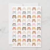 Invitation Rainbow Cute Animaux Anniversaire de enfant Party (Dos)