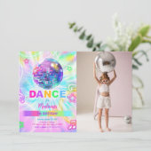 Invitation Rainbow Dance Anniversaire Photo (Debout devant)