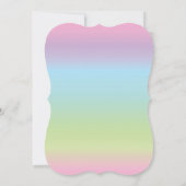 Invitation Rainbow dapping licorne premier anniversaire (Dos)