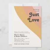 Invitation Rainbow des années 70, moderne Mariage d'amour (Devant)