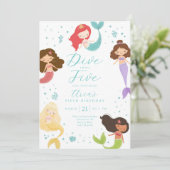Invitation Rainbow Dive into Five Little Mermaid 5e anniversa (Debout devant)