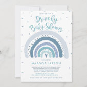 Invitation Rainbow Drive By Baby shower Muet Tons Arc-en-ciel (Devant)