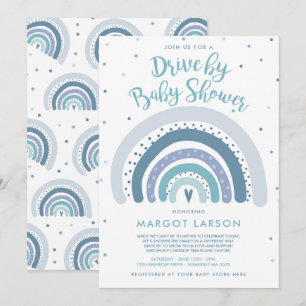 Invitation Rainbow Drive By Baby shower Muet Tons Arc-en-ciel
