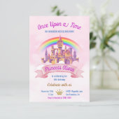 Invitation Rainbow et Castle Fairytale Anniversaire (Debout devant)