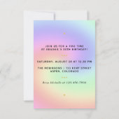 Invitation Rainbow et Gold et Black Birthday Party Invitati (Dos)