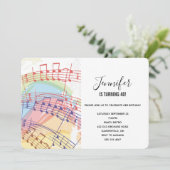 Invitation Rainbow et Music Notes (Debout devant)